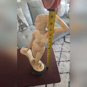 Elegant Vintage Nude Sculpture in Cream
